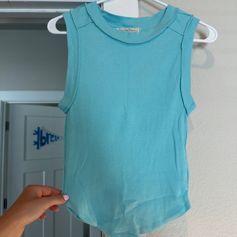 Free People Blue Tank